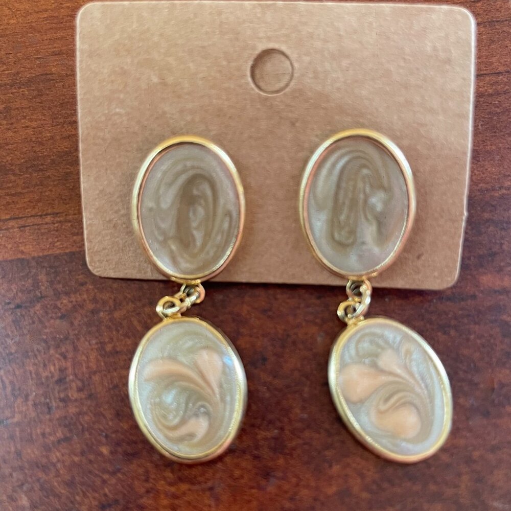 Bundle 3 for $12.  Gold Tone Dangle Earrings